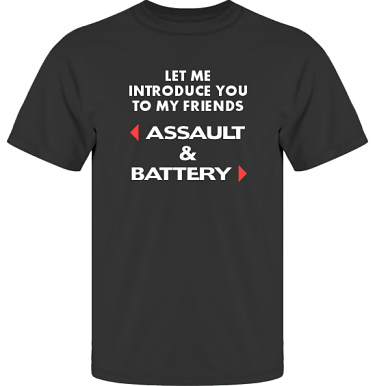 T-shirt UltraCotton Svart  i kategori Attityd: Assault & Battery