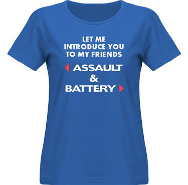 T-shirt SouthWest Dam Royalbl i kategori Attityd: Assault & Battery