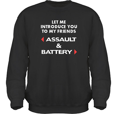 Sweatshirt HeavyBlend Svart  i kategori Attityd: Assault & Battery