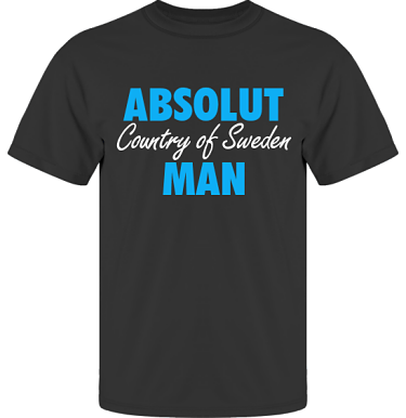 T-shirt UltraCotton Svart/Bltt tryck i kategori Attityd: Absolut Man