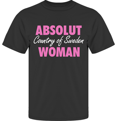 T-shirt UltraCotton Svart/Cerise tryck i kategori Attityd: Absolut Woman