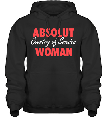Hood HeavyBlend Svart/Rtt tryck i kategori Attityd: Absolut Woman