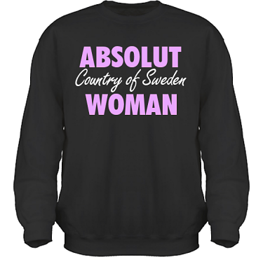 Sweatshirt HeavyBlend Svart/Lila tryck i kategori Attityd: Absolut Woman