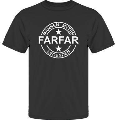T-shirt UltraCotton Svart/Vitt tryck i kategori Familj/Krlek: Myten Legenden Farfar