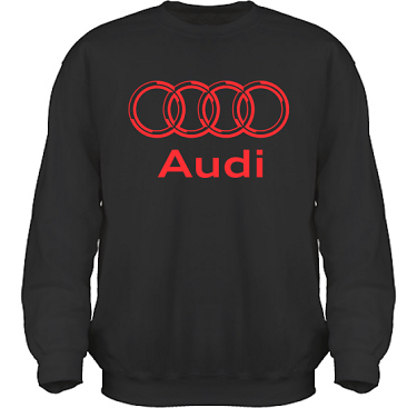 Sweatshirt HeavyBlend Svart/Rtt tryck i kategori Motor: Audi