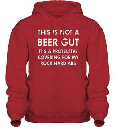 Hood HeavyBlend Rd/Vitt tryck i kategori Alkohol: Not a beer gut