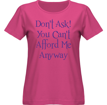 T-shirt SouthWest Dam Cerise/Violett tryck i kategori Attityd: Do not ask