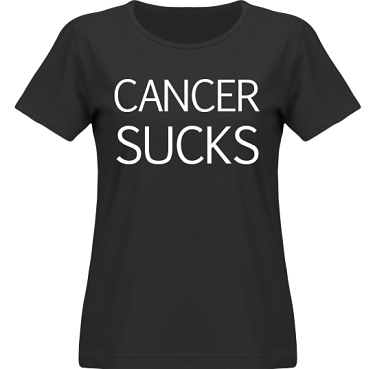 T-shirt SouthWest Dam Svart/Vitt tryck i kategori Attityd: Cancer Sucks