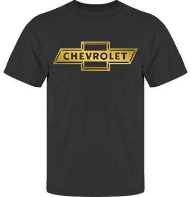 T-shirt UltraCotton Svart/Guldfrgat tryck i kategori Motor: Chevrolet