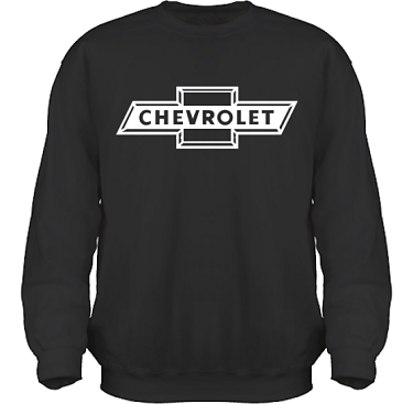 Sweatshirt HeavyBlend Svart/Vitt tryck i kategori Motor: Chevrolet