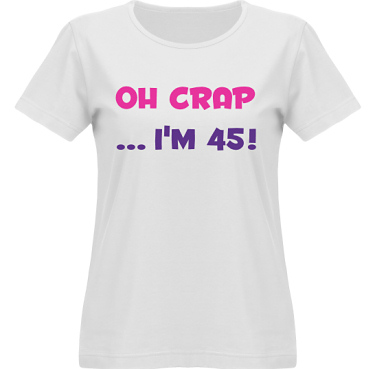 T-shirt SouthWest Dam Vit/Cerise och violett tryck i kategori Blandat: Oh Crap