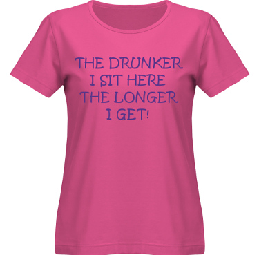 T-shirt SouthWest Dam Cerise/Violett tryck i kategori Alkohol: The drunker I sit
