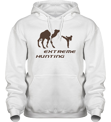 Hood HeavyBlend Vit/Brunt tryck i kategori Attityd: Extreme Hunting