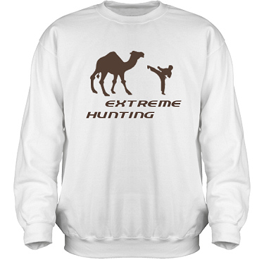 Sweatshirt HeavyBlend Vit/Brunt tryck i kategori Attityd: Extreme Hunting