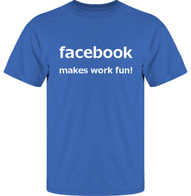 T-shirt UltraCotton Royalbl/Vitt tryck i kategori Arbete: Facebook