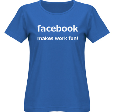 T-shirt SouthWest Dam Royalbl/Vitt tryck i kategori Arbete: Facebook
