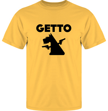 T-shirt UltraCotton Gul/Svart tryck i kategori Attityd: Getto