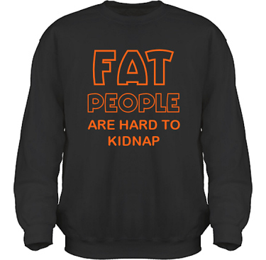 Sweatshirt HeavyBlend Svart/Orange tryck  i kategori Kropp: Hard to kidnap