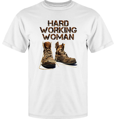 T-shirt Vapor i kategori Arbete: Hard Working Woman