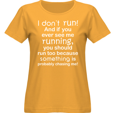 T-shirt SouthWest Dam Gul/Vitt tryck i kategori Blandat: I dont run