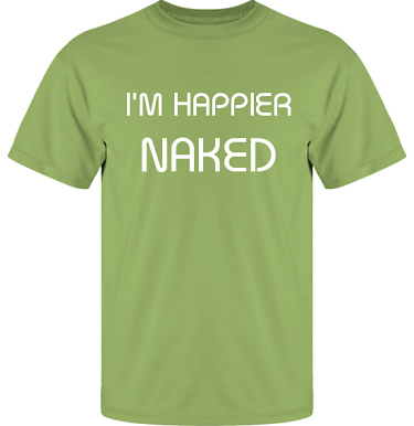 T-shirt UltraCotton Kiwi/Vitt tryck i kategori Kropp: Happier naked