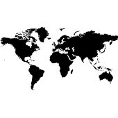 Väggdekor i kategori Geografi: Världskarta