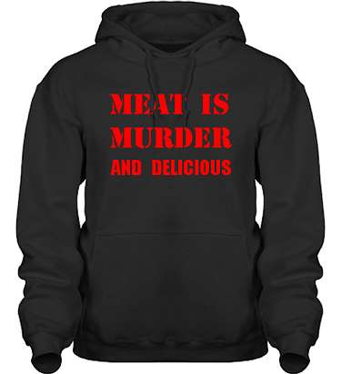 Hood HeavyBlend Svart/Rtt tryck i kategori Blandat: Meat is Murder