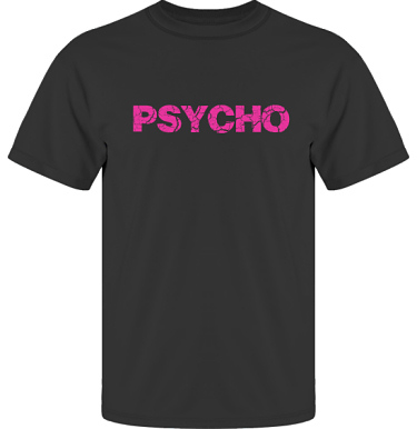 T-shirt UltraCotton Svart/Cerise tryck i kategori Attityd: Psycho