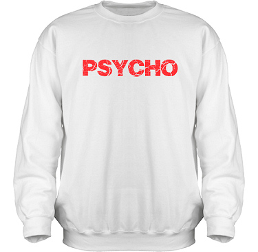 Sweatshirt HeavyBlend Vit/Rtt tryck  i kategori Attityd: Psycho