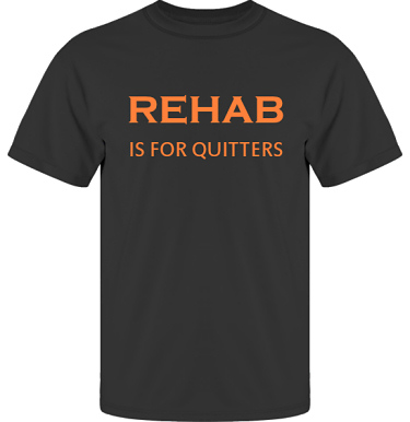 T-shirt UltraCotton Svart/Orange tryck i kategori Attityd: Rehab