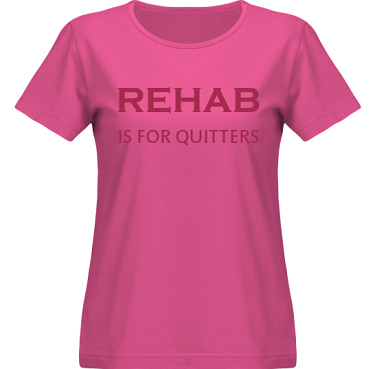 T-shirt SouthWest Dam Cerise/Vinrtt tryck i kategori Attityd: Rehab