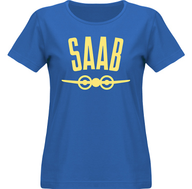 T-shirt SouthWest Dam Royalblå/Gult tryck i kategori Motor: Saab