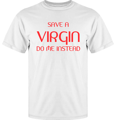 T-shirt UltraCotton Vit/Rtt tryck i kategori Sexxx: Save a virgin