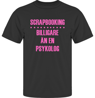 T-shirt UltraCotton Svart/Cerise tryck i kategori Scrapbooking: Billigare n en psykolog