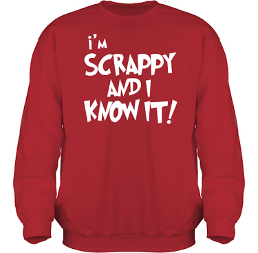 Sweatshirt HeavyBlend Rd/Vitt tryck i kategori Scrapbooking: Im scrappy