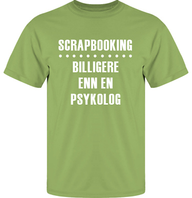 T-shirt UltraCotton Kiwi/Vitt tryck i kategori Scrapbooking: Billigere enn en psykolog
