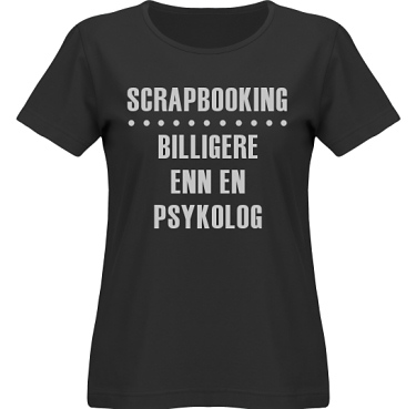 T-shirt SouthWest Dam Svart/Grtt tryck i kategori Scrapbooking: Billigere enn en psykolog