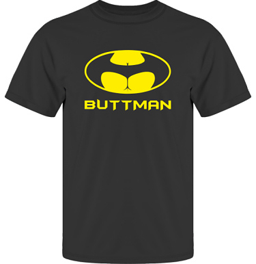 T-shirt UltraCotton Svart/Gult tryck  i kategori Sexxx: Buttman
