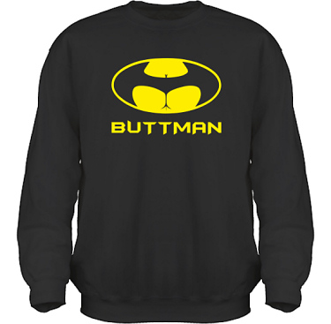 Sweatshirt HeavyBlend Svart/Gult tryck i kategori Sexxx: Buttman