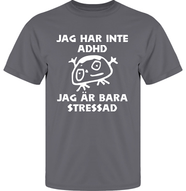 T-shirt UltraCotton Blyertsgr/Vitt tryck  i kategori Blandat: Stressad