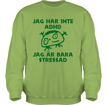 Sweatshirt HeavyBlend Kiwi/Grnt tryck i kategori Blandat: Stressad