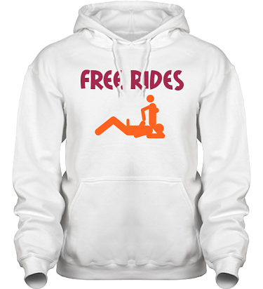 Hood HeavyBlend Vit/Vinrtt och orange tryck i kategori Sexxx: Free Rides