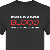 T-shirt, Hoodie i kategori Alkohol: Too much blood