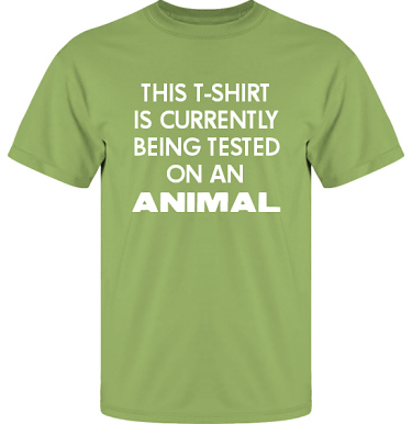 T-shirt UltraCotton Kiwi/Vitt tryck i kategori Attityd: Testing