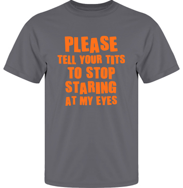 T-shirt UltraCotton Blyertsgr/Orange tryck i kategori Sexxx: Stop Staring