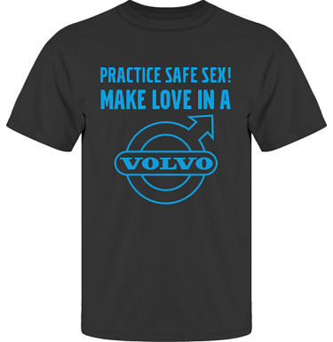 T-shirt UltraCotton Svart/Bltt tryck  i kategori Motor: Volvo Safe Sex