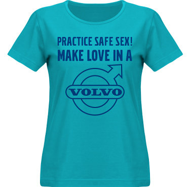 T-shirt SouthWest Dam Aquabl/Royalbltt tryck i kategori Motor: Volvo Safe Sex