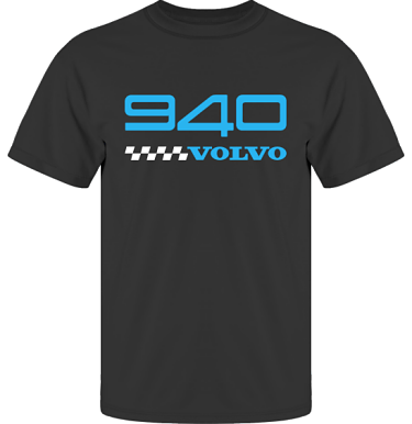 T-shirt UltraCotton Svart/Bltt tryck i kategori Motor: Volvo 940