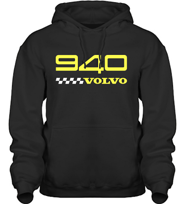 Hood HeavyBlend Svart/Gult tryck i kategori Motor: Volvo 940