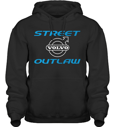 Hood HeavyBlend Svart/Bltt och vitt tryck i kategori Motor: Volvo Street Outlaw